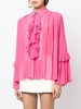 ruffled long-sleeve blouse