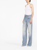 crossover wide-leg jeans