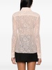 floral-lace sheer shirt