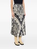 paisley-print pleated skirt