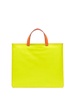 colour-block leather tote bag