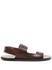 double-strap leather sandals