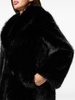 shawl-lapels faux-fur coat 