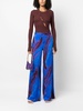 abstract-print wide-leg trousers