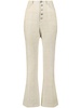 bouclé high-waisted flared trousers