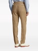 check-pattern plated tailored trousers 