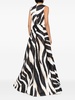 zebra-print silk gown