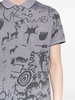 graphic-print polo shirt