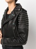 studded leather biker jacket