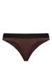 logo-jacquard thong