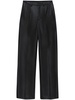 wide-leg recycled-leather trousers