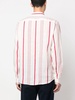 stripe-print long-sleeved shirt