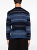 striped patterned intarsia-knit jumper