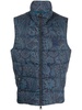 paisley zipped gilet