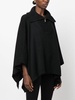 virgin wool-blend knitted cape