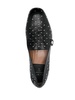 stud-embellished creased leather loafers