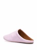 slip-on leather mules