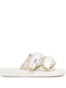 Moto-Vhl shearling trim sandals