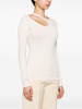 long-sleeve asymmetric T-shirt