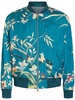 floral-print silk bomber jacket