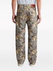 floral-jacquard straight jeans