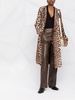 leopard-print trench coat