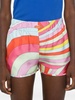 Iride-print silk shorts