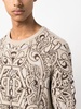 paisley-print cashmere-silk jumper