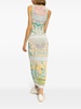 Vase print maxi dress