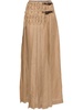 gathered maxi skirt