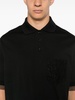 corded lace-detail polo shirt