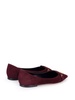 pointed-toe suede ballerina shoes