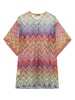 zigzag-print cover-up kaftan