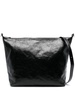 Moonogram-embossed leather cross body bag 