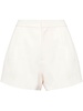 pleated high-waisted shorts 