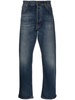 slim-cut cotton jeans