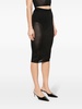 lurex ruched midi skirt