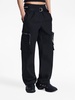 Blouson belted-waist trousers