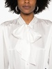 pussy-bow collar silk blouse