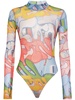 Bombing Graffiti mesh bodysuit