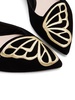 Butterfly-embroidered suede ballerina shoes