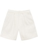 Carrie pleat-detail linen shorts