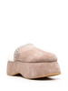 whipstitch 70mm suede platform slippers