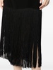 fringed midi skirt