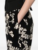 terry-cloth floral straight trousers