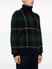 tartan-check wool jumper