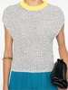 contrast knitted vest