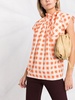 geometric-print blouse