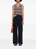 pleated straight-leg trousers