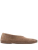 almond-toe suede ballerina shoes